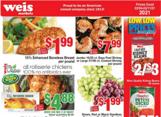 Weis Markets Monthly Ad Feb 04 – Mar 11, 2021