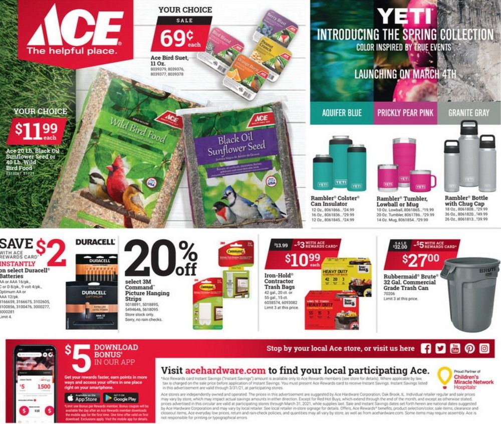 ACE Hardware Monthly Ad Mar 01 Mar 31, 2021