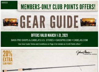 Bass Pro Shops Gear Guide Sale Mar 01 – Mar 31, 2021