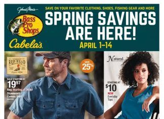 Bass Pro Shops Spring Sale Apr 01 – Apr 14, 2021