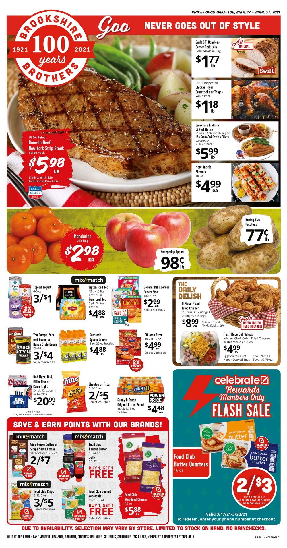 Brookshire Brothers Weekly Ad Mar 17 Mar 23, 2021