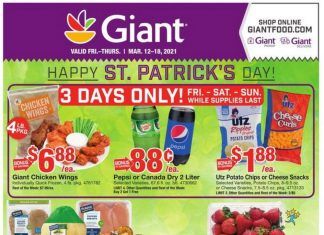 Giant Food Weekly Ad Mar 12 – Mar 18, 2021