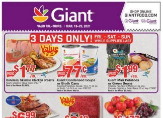 Giant Food Weekly Ad Mar 19 – Mar 25, 2021