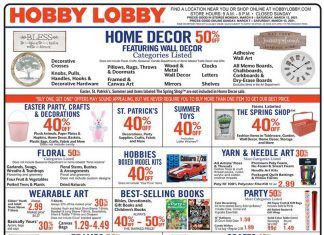 Hobby Lobby Weekly Ad Mar 07 – Mar 13, 2021
