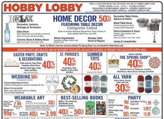 Hobby Lobby Weekly Ad Mar 14 – Mar 20, 2021