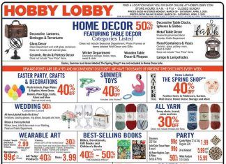 Hobby Lobby Weekly Ad Mar 28 – Apr 03, 2021