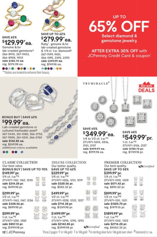 JCPenney Billion Dollar Jewelry Sale Mar 04 Mar 28, 2021