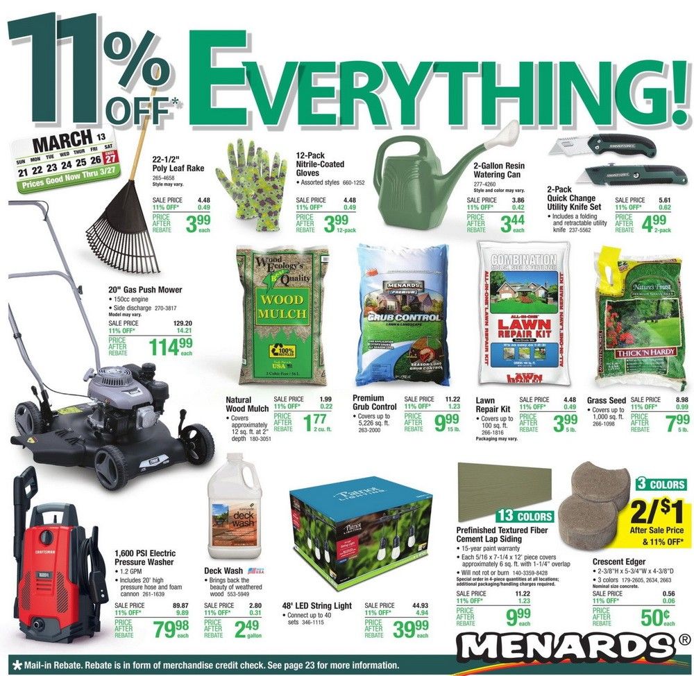 Menards Weekly Ad Mar 21 Mar 27, 2021