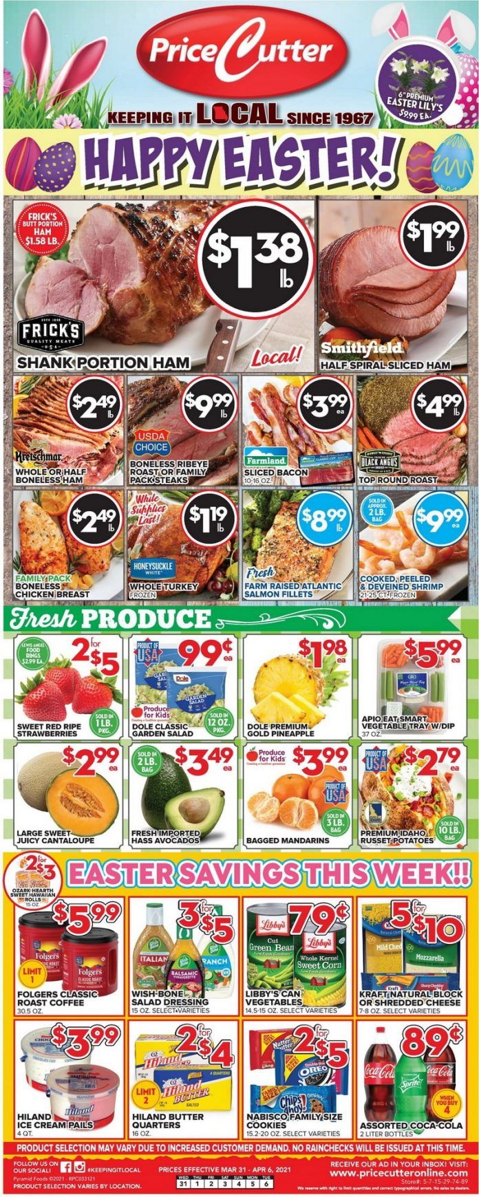 Price Cutter Weekly Ad Mar 31 Apr 06, 2021
