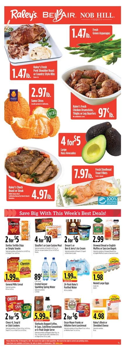 Raley's Supermarkets Weekly Ad Mar 10 – Mar 16, 2021