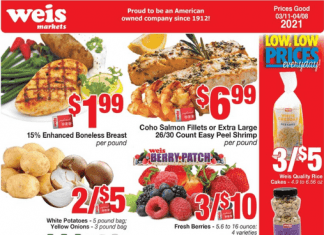 Weis Markets Monthly Ad Mar 11 – Apr 08, 2021