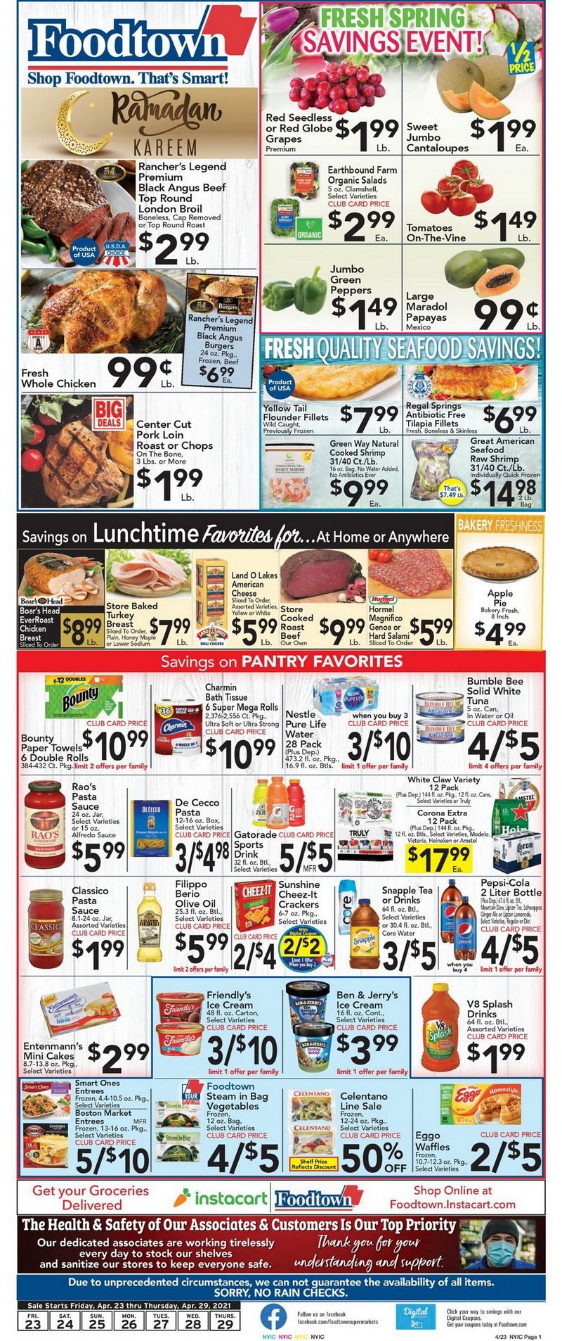 Foodtown Weekly Ad Apr 23 Apr 29, 2021