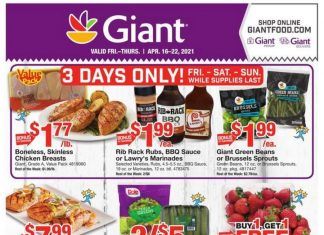 Giant Food Weekly Ad Apr 16 – Apr 22, 2021
