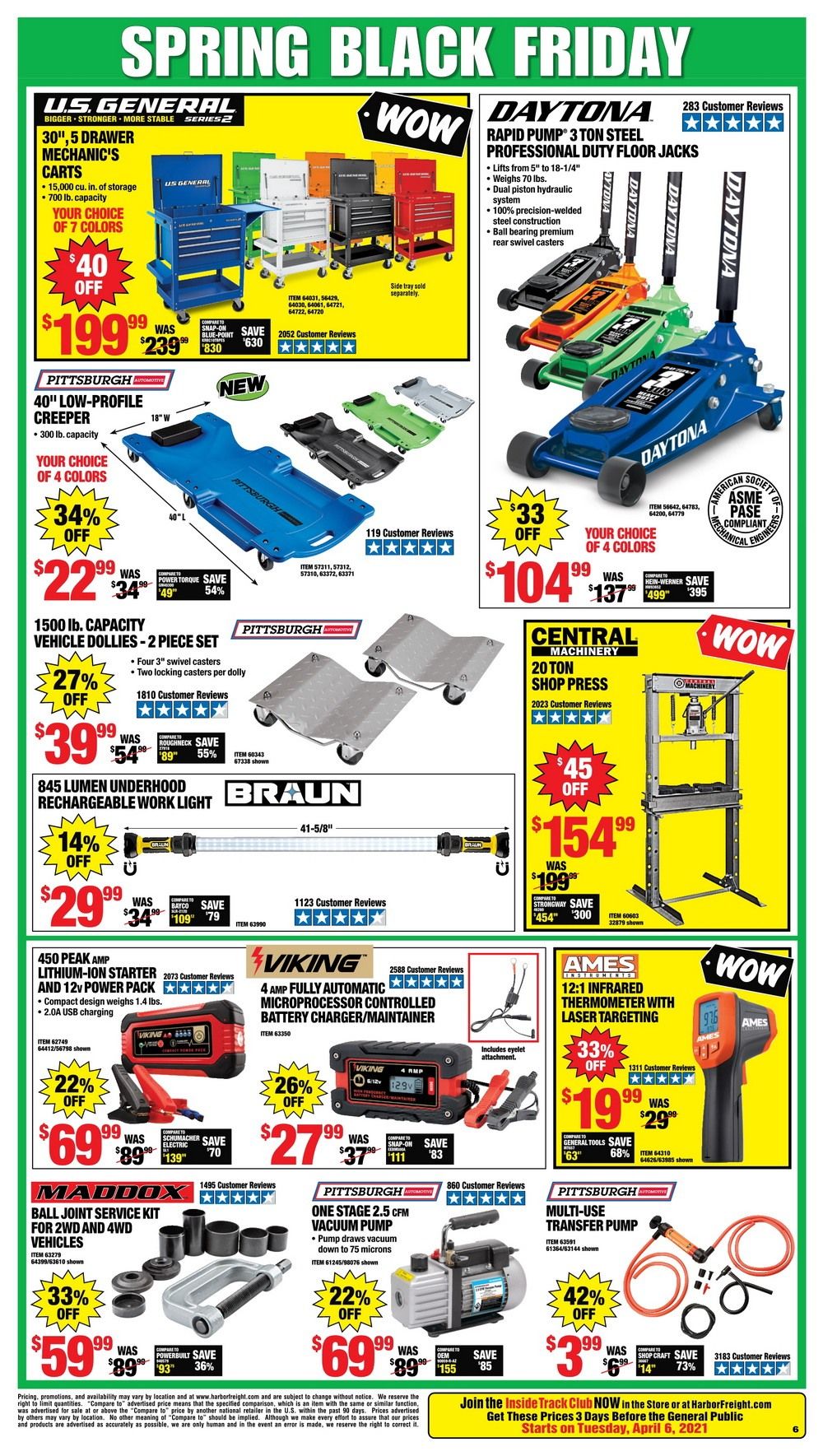 Harbor Freight Spring Black Friday Sale Apr 06 Apr 11, 2021