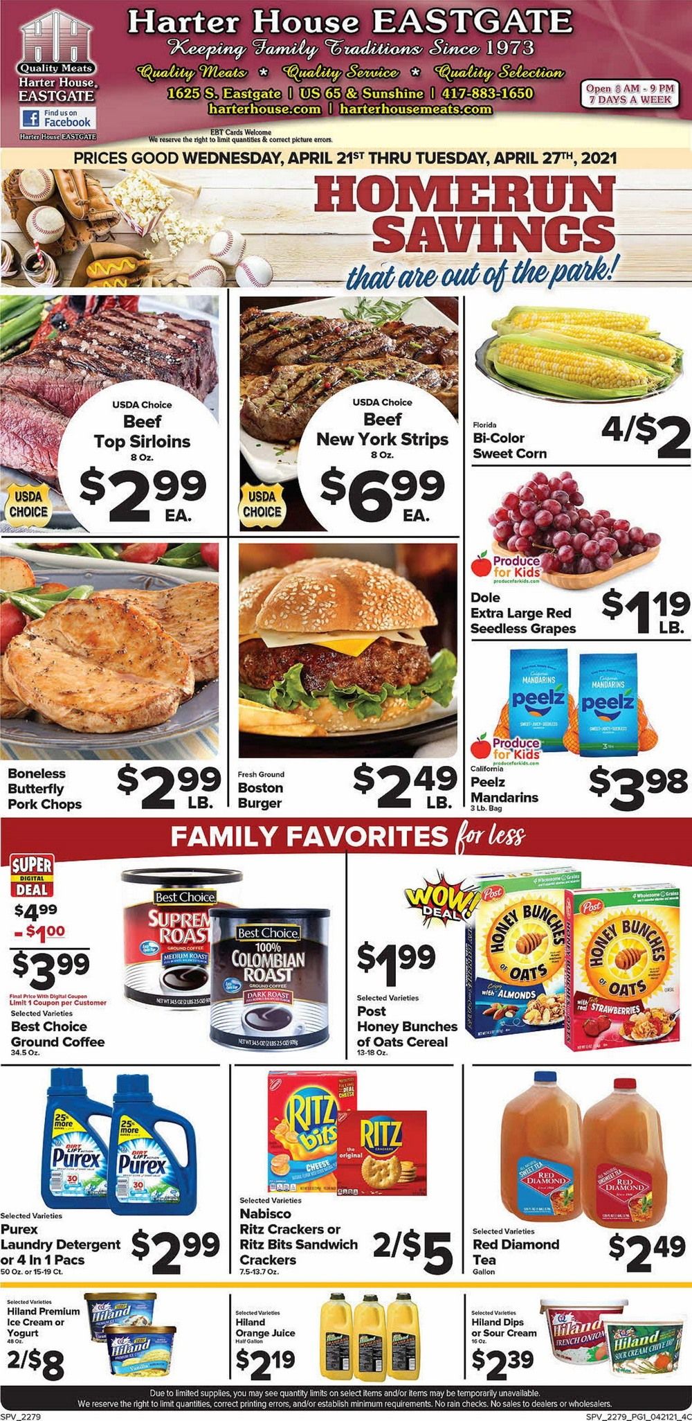 Harter House Weekly Ad Apr 21 Apr 27, 2021