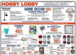 Hobby Lobby Weekly Ad Apr 25 – May 01, 2021