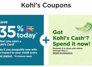 Kohl’s Coupons Sale Until May 02, 2021