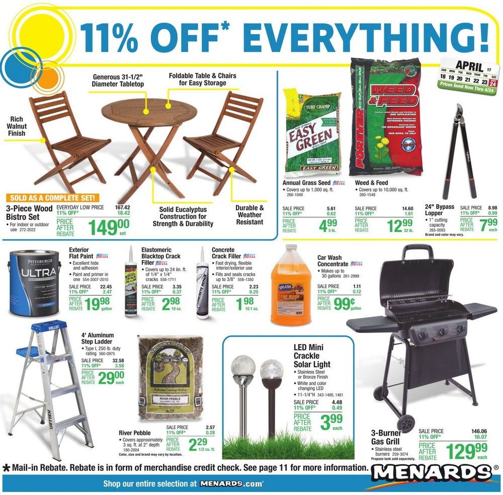 Menards Weekly Ad Apr 18 Apr 24, 2021