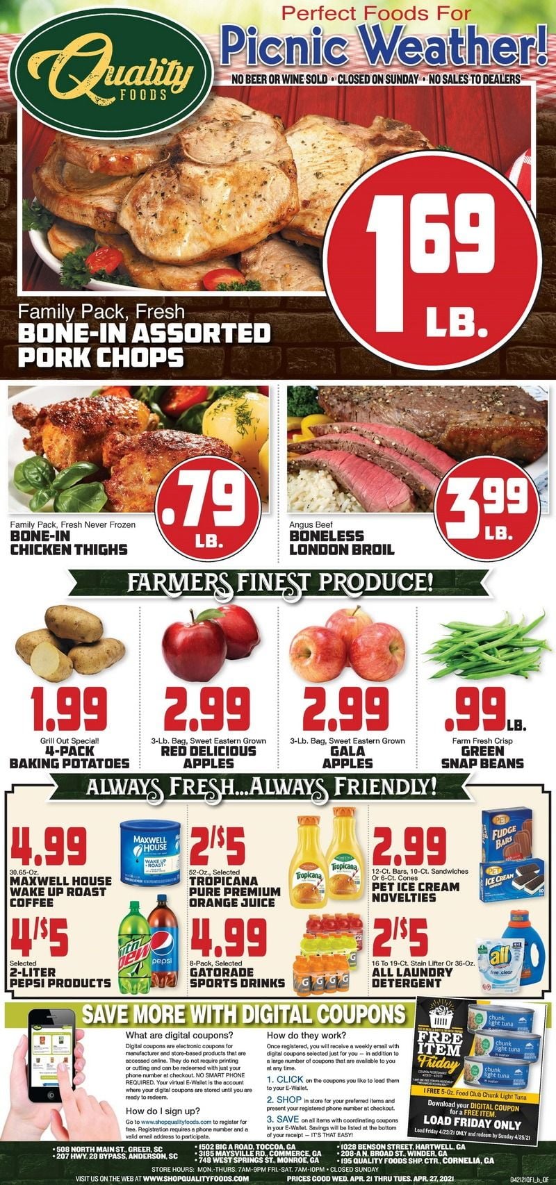 Quality Foods Weekly Ad Apr 21 Apr 27, 2021