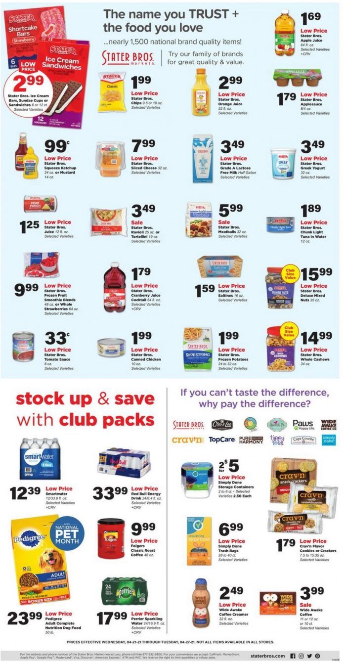 Stater Bros Weekly Ad Apr 21 Apr 27, 2021