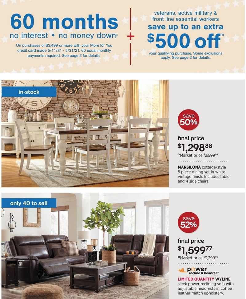 Ashley Furniture HomeStore Memorial Day Flyer Sale