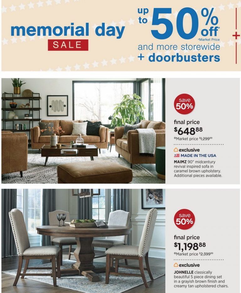 Ashley Furniture HomeStore Memorial Day Flyer Sale