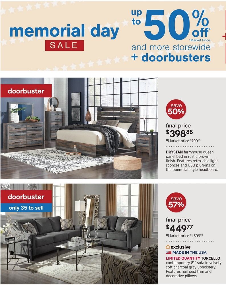 Ashley Furniture HomeStore Memorial Day Flyer Sale