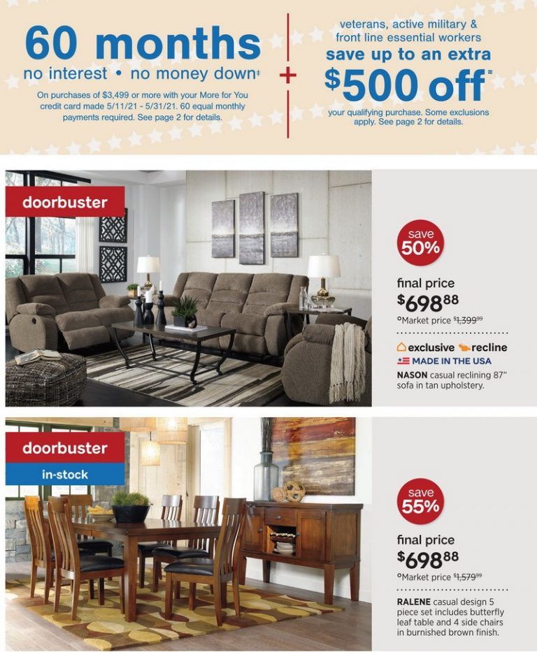 Ashley Furniture HomeStore Memorial Day Flyer Sale