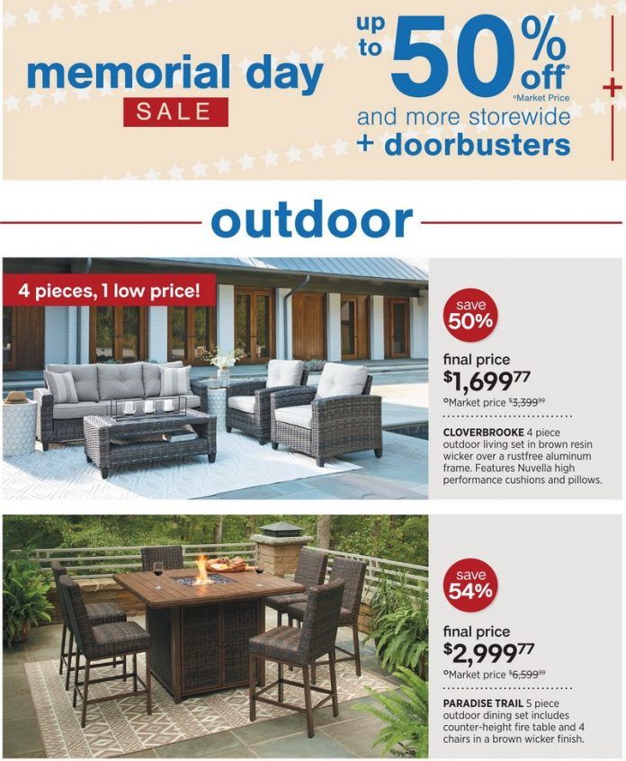 Ashley Furniture HomeStore Memorial Day Flyer Sale