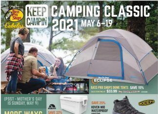 Bass Pro Shops Camping Classic Sale May 06 – May 19, 2021