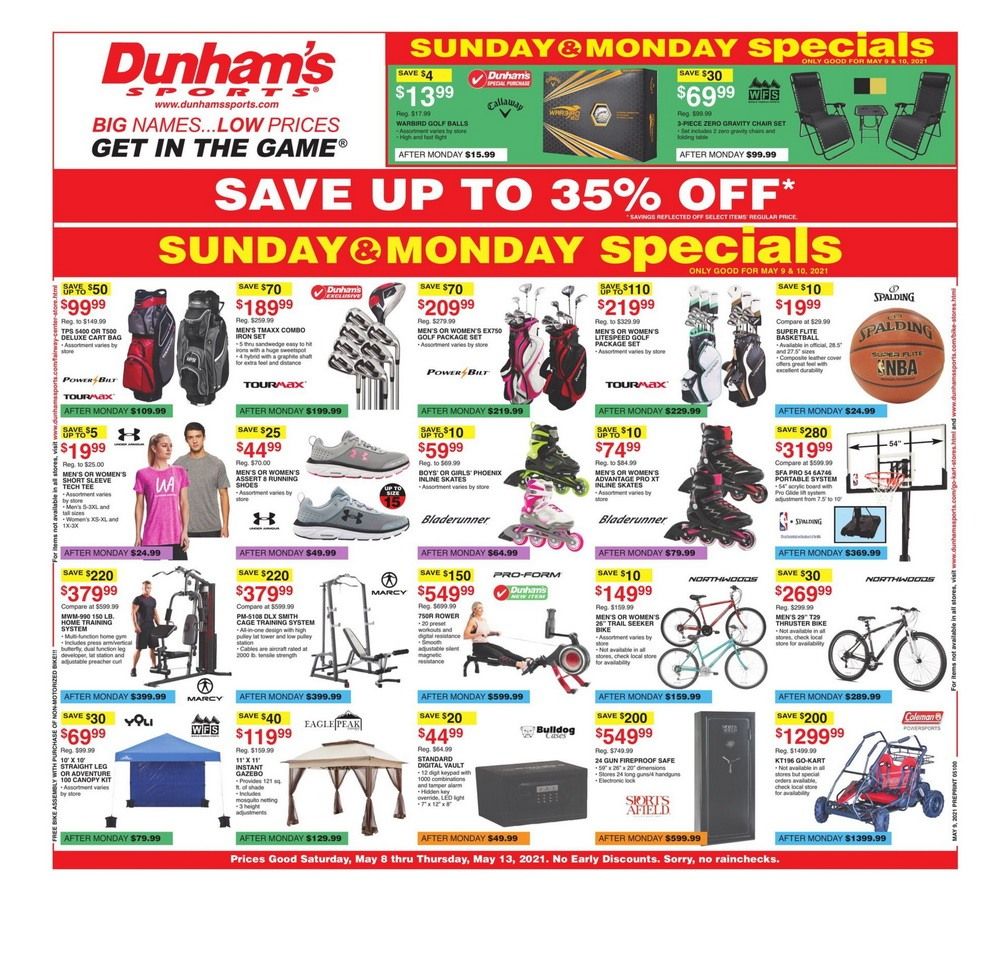 Dunham's Sports Weekly Ad May 08 May 13, 2021