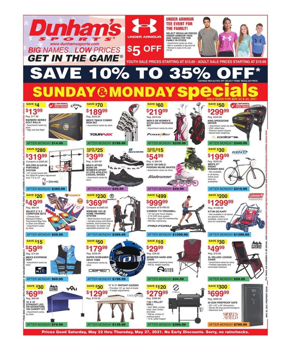 Dunham's Sports Weekly Ad May 22 May 27, 2021