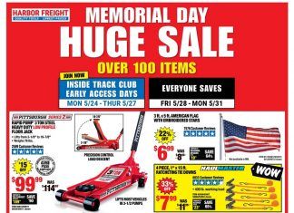 Harbor Freight Memorial Day Sale May 24 – May 31, 2021