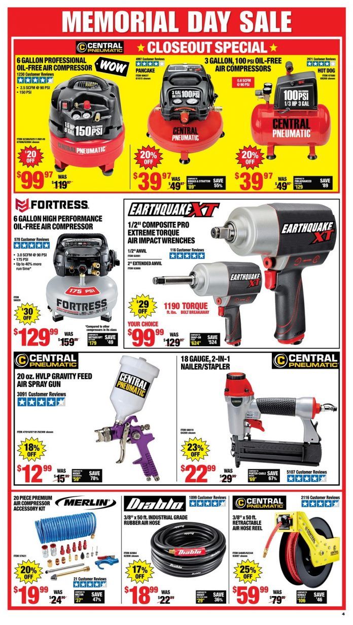 Harbor Freight Memorial Day Sale May 24 May 31, 2021