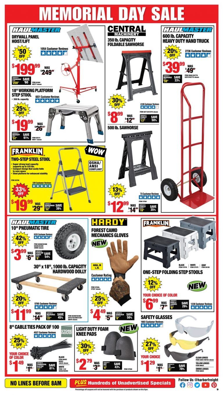 Harbor Freight Memorial Day Sale May 24 – May 31, 2021
