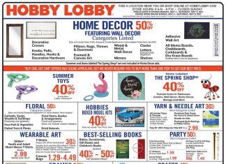 Hobby Lobby Weekly Ad May 02 – May 08, 2021