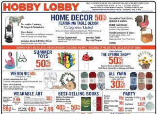 Hobby Lobby Weekly Ad May 09 – May 15, 2021