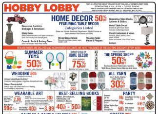 Hobby Lobby Weekly Ad May 23 – May 29, 2021