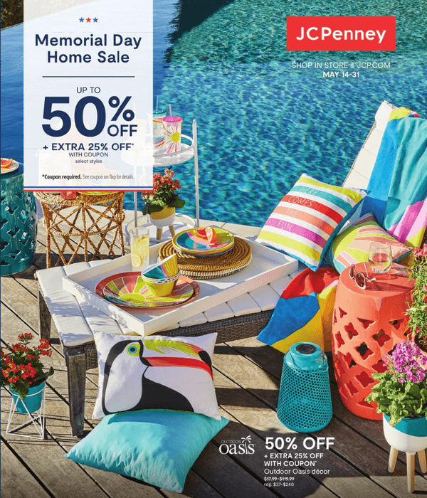 JCPenney Memorial Day Home Sale May 14 May 20, 2021