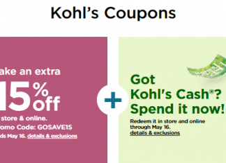 Kohl’s Coupons Sale Until May 16, 2021