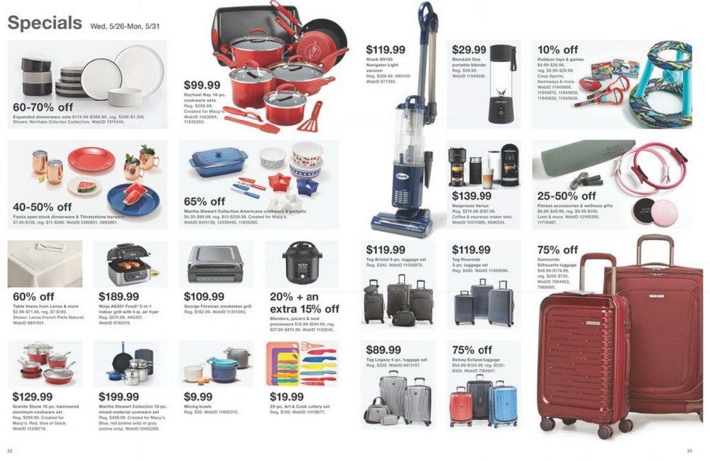 Macy's Memorial Day Sale Book May 26 May 31, 2021