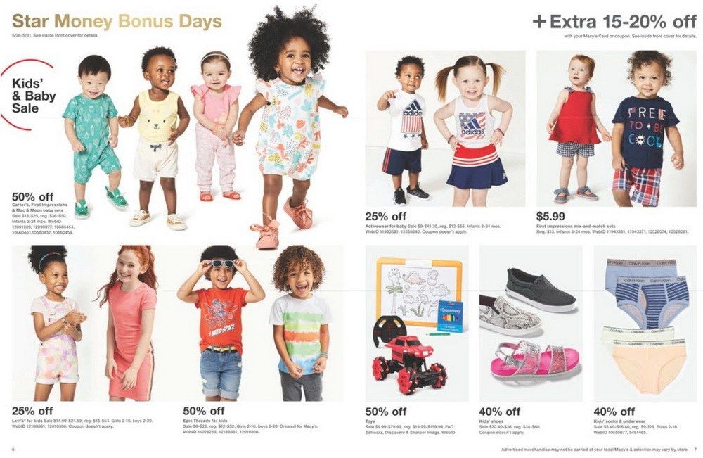 Macy's Memorial Day Sale Book May 26 May 31, 2021