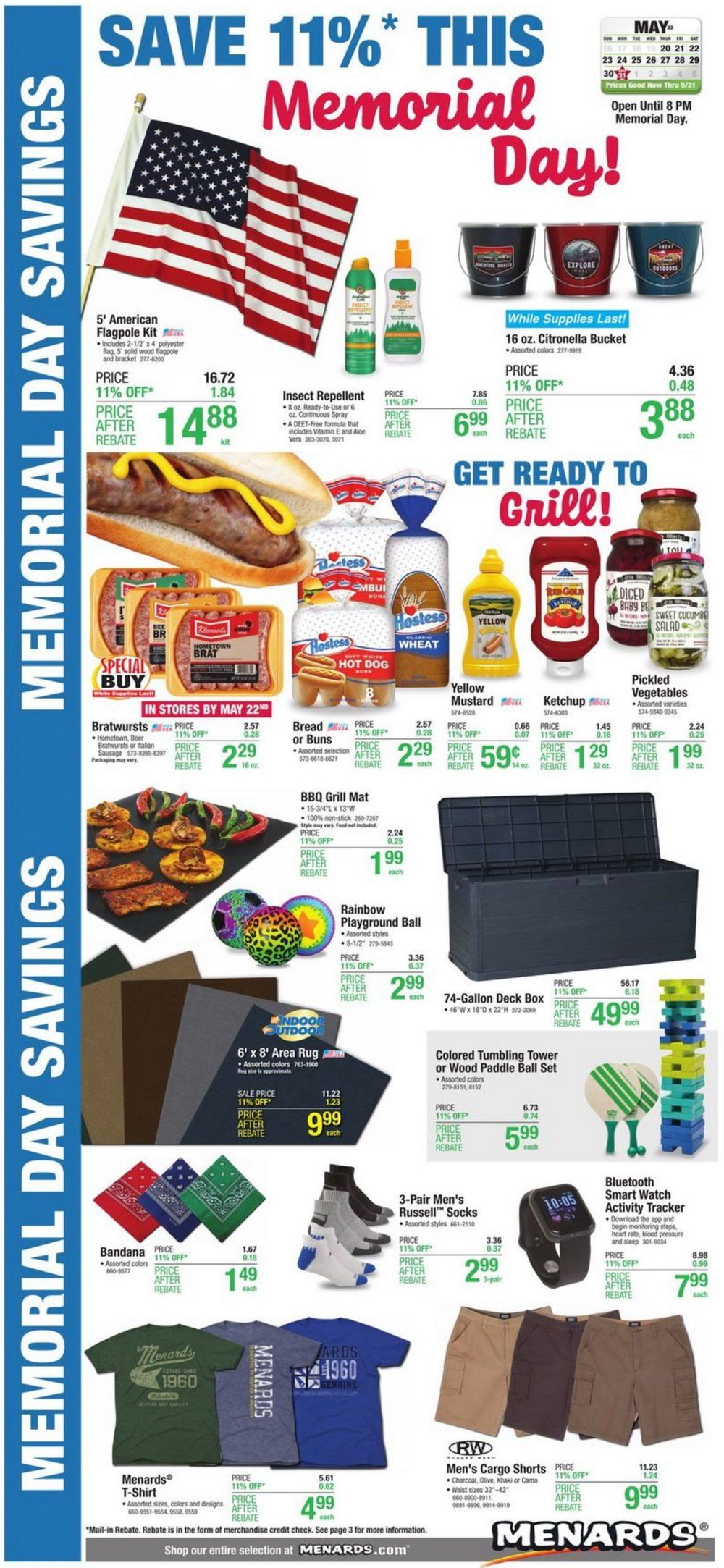 Menards Memorial Day Ad May 20 May 31, 2021