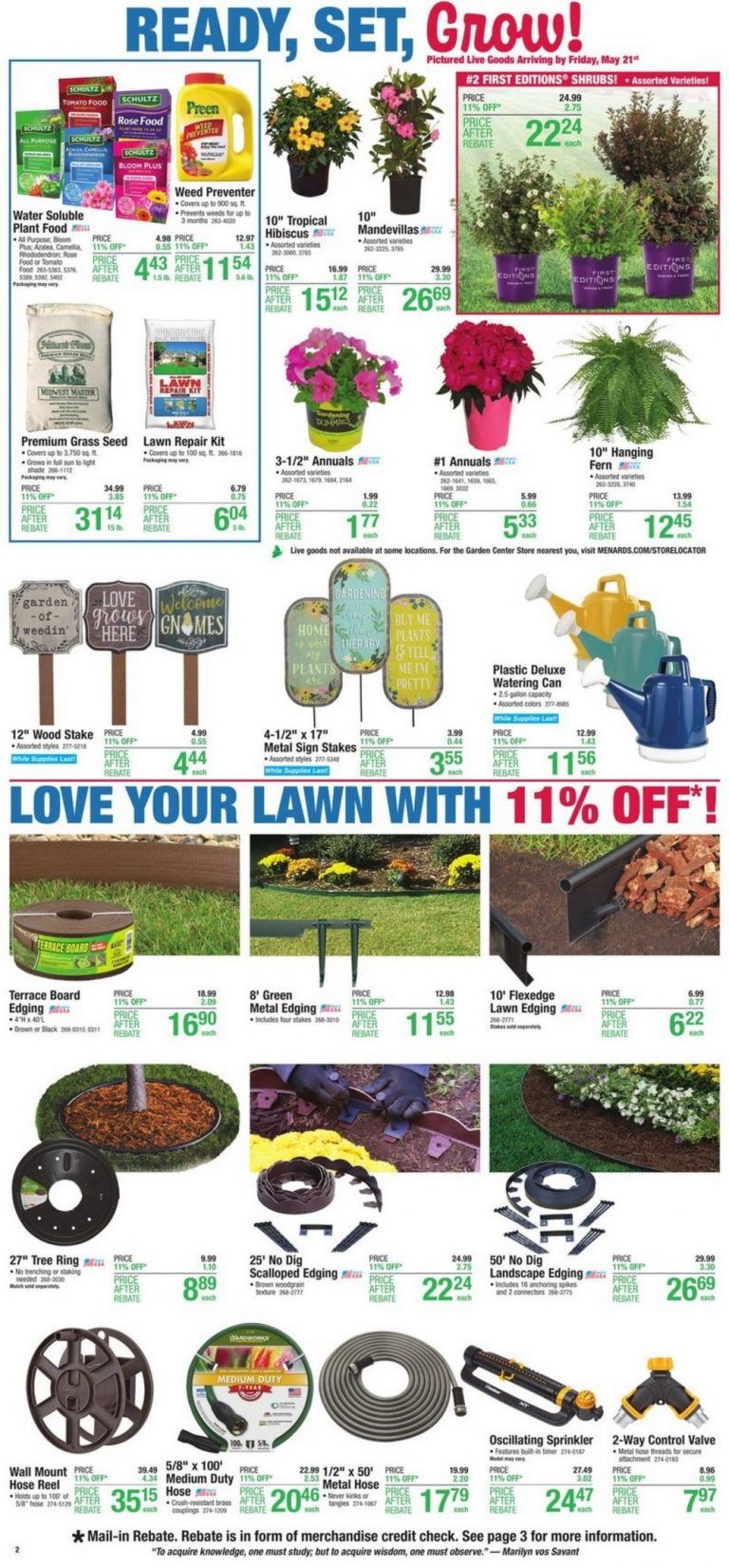 Menards Memorial Day Ad May 20 May 31, 2021
