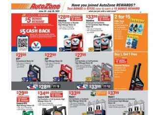 AutoZone Monthly Circular Jun 29 – Jul 26, 2021