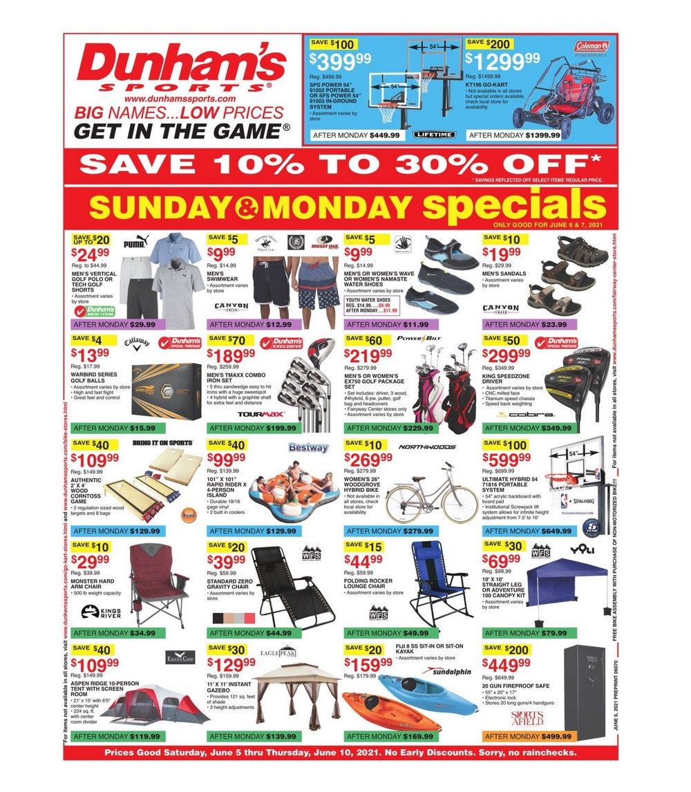 Dunham's Sports Weekly Ad June 05 June 10, 2021