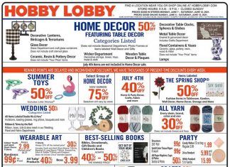 Hobby Lobby Weekly Ad June 06 – June 12, 2021