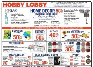 Hobby Lobby Weekly Ad June 20 – June 26, 2021