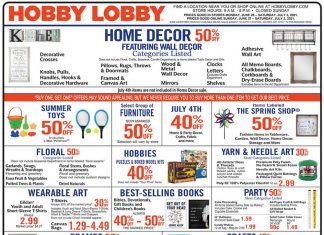 Hobby Lobby Weekly Ad June 27 – July 03, 2021