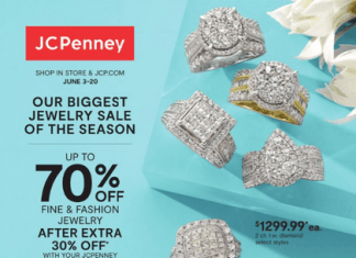 JCPenney Biggest Jewelry Sale of the Season Jun 03 – Jun 20, 2021